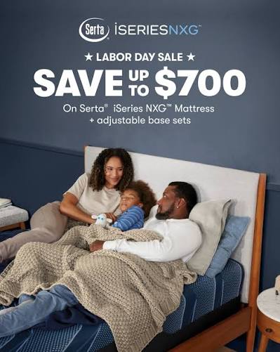 Serta Labor Day sale with savings up to $700 on select mattress and adjustable base sets