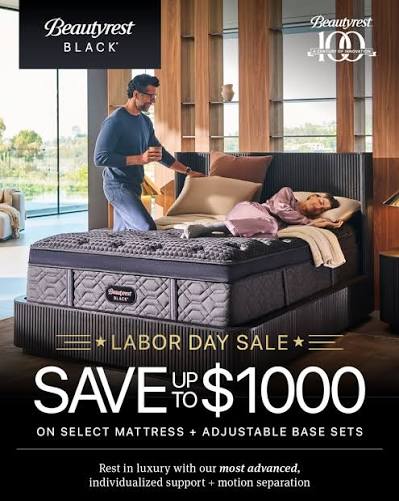 Beautyrest Black Labor Day sale with savings up to $1,000 on select sets