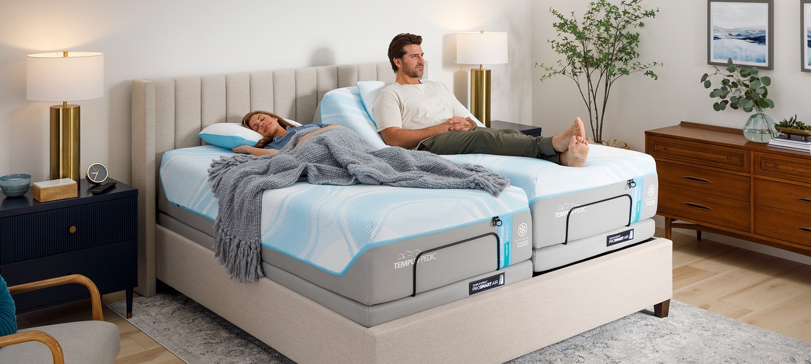TEMPUR-ActiveBreeze in a styled bedroom